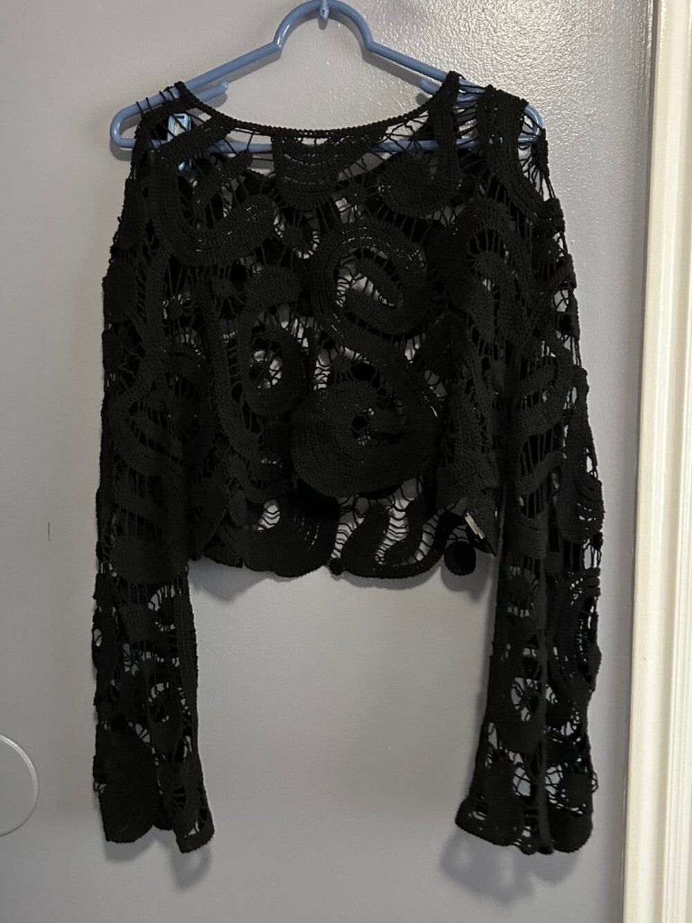 Commense Island Mood Crochet Cover Up Top
